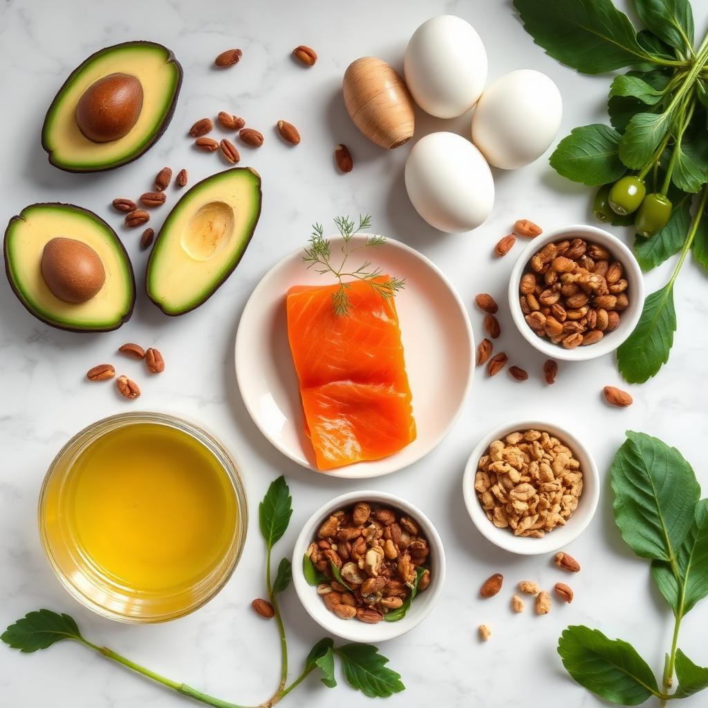 Keto-friendly foods rich in healthy fats